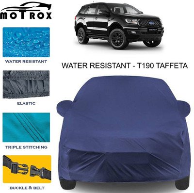 MoTRoX Car Cover For Ford Endeavour (With Mirror Pockets)(Blue)
