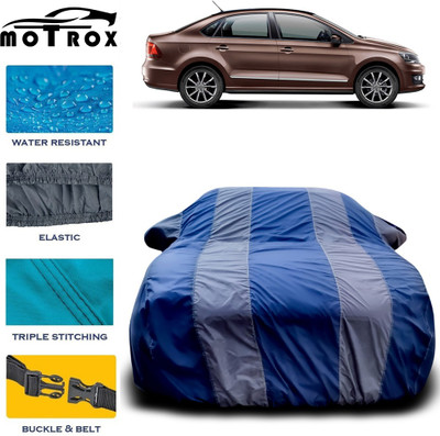 MoTRoX Car Cover For Volkswagen Vento(Grey, Blue)