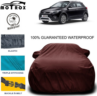 MoTRoX Car Cover For Hyundai i20 Active (With Mirror Pockets)(Maroon)