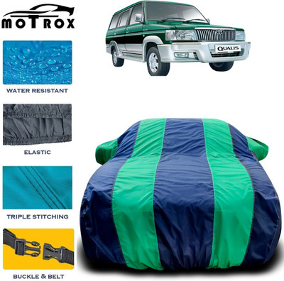 MoTRoX Car Cover For Toyota Qualis (With Mirror Pockets)(Green)