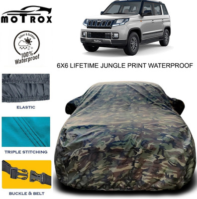 MoTRoX Car Cover For Mahindra TUV300 (With Mirror Pockets)(Multicolor)