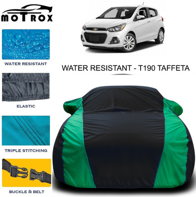 MoTRoX Car Cover For Chevrolet Spark (With Mirror Pockets)(Green)