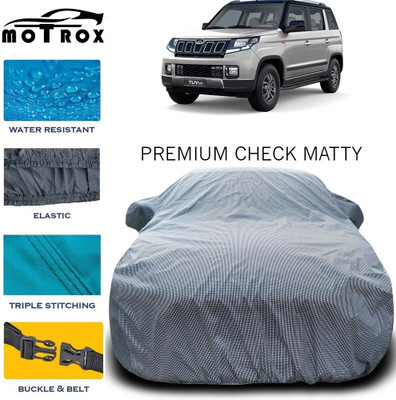 MoTRoX Car Cover For Mahindra TUV300 (With Mirror Pockets)(Grey)