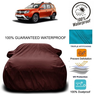 Gavya Car Cover For Renault Duster (With Mirror Pockets)(Maroon)