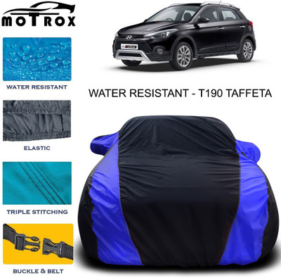 MoTRoX Car Cover For Hyundai i20 Active (With Mirror Pockets)(Blue)