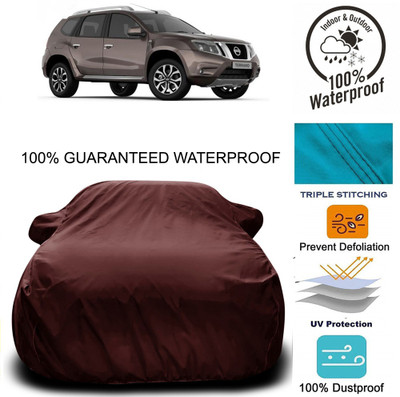 MoTRoX Car Cover For Nissan Terrano (With Mirror Pockets)(Maroon)