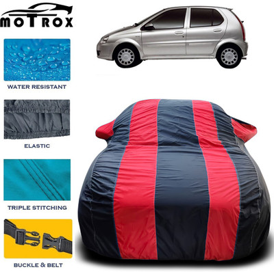 MoTRoX Car Cover For Tata Indica V2 (With Mirror Pockets)(Red)