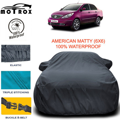 MoTRoX Car Cover For Tata Manza (With Mirror Pockets)(Grey)