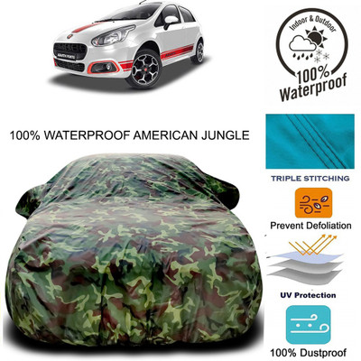 Gavya Car Cover For Fiat Abarth Punto (With Mirror Pockets)(Multicolor)