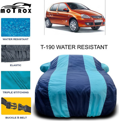 MoTRoX Car Cover For Tata Indica eV2 (With Mirror Pockets)(Blue)