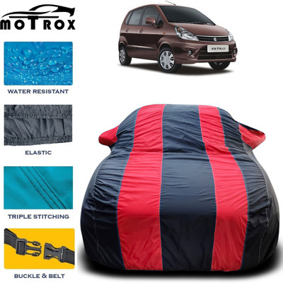 MoTRoX Car Cover For Maruti Suzuki Zen Estilo (With Mirror Pockets)(Red)
