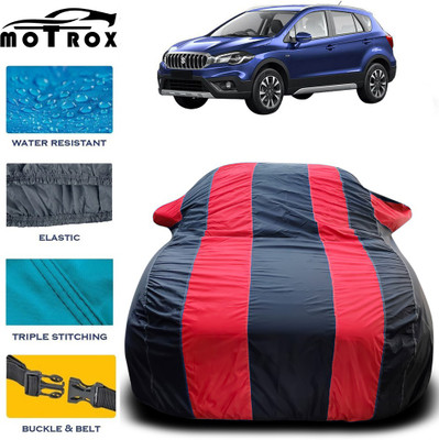 MoTRoX Car Cover For Maruti Suzuki S-Cross (With Mirror Pockets)(Red)