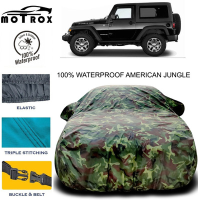 MoTRoX Car Cover For Mahindra Thar (With Mirror Pockets)(Green)