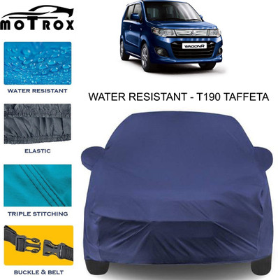 MoTRoX Car Cover For Maruti Suzuki WagonR (With Mirror Pockets)(Blue)