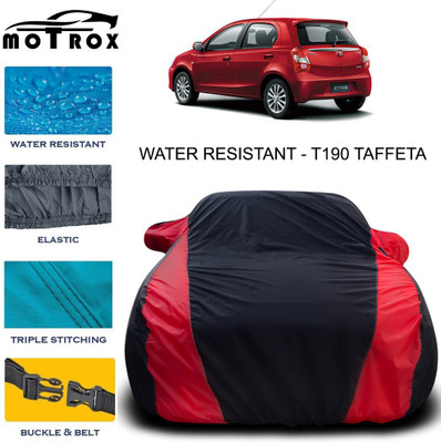MoTRoX Car Cover For Toyota Etios Liva(Red, Blue)