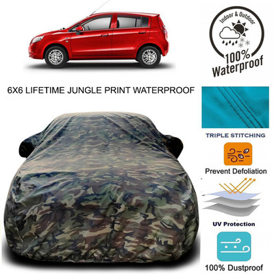 Gavya Car Cover For Chevrolet Sail UVA (With Mirror Pockets)(Green)
