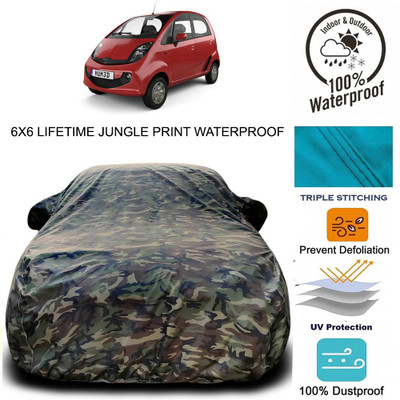 APNEK Car Cover For Tata Nano Genx (With Mirror Pockets)(Green)