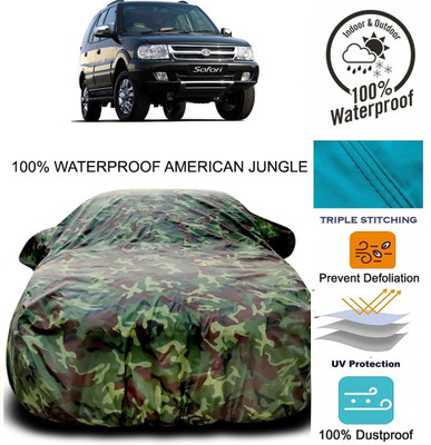 MoTRoX Car Cover For Tata Safari (With Mirror Pockets)(Multicolor)