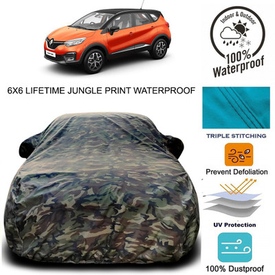 Gavya Car Cover For Renault Captur (With Mirror Pockets)(Green)