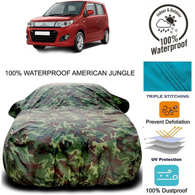 THE REAL ARV Car Cover For Maruti Suzuki WagonR Stingray (With Mirror Pockets)(Multicolor)