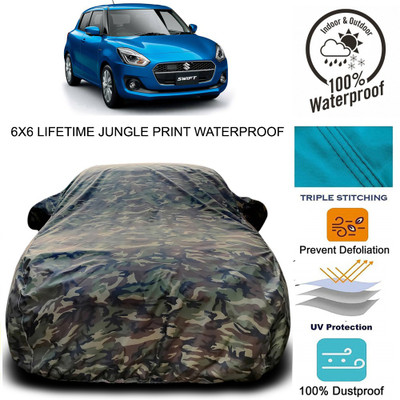 Elegance Car Cover For Maruti Suzuki Swift Hybrid (With Mirror Pockets)(Green)
