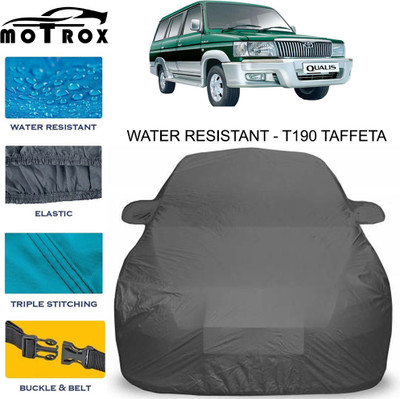 MoTRoX Car Cover For Toyota Qualis (With Mirror Pockets)(Grey)
