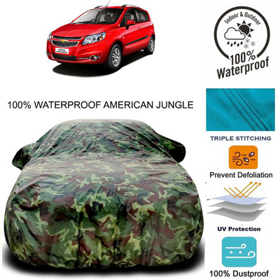 Gavya Car Cover For Chevrolet Sail Hatchback (With Mirror Pockets)(Multicolor)