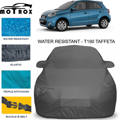 MoTRoX Car Cover For Nissan Micra (With Mirror Pockets)(Grey)