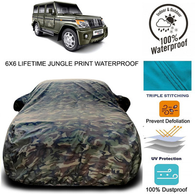 NUMBOR ONE Car Cover For Mahindra Bolero (With Mirror Pockets)(Green)