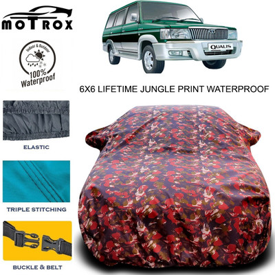 MoTRoX Car Cover For Toyota Qualis (With Mirror Pockets)(Green)