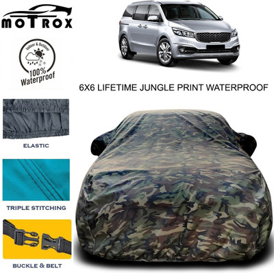 MoTRoX Car Cover For Kia Carnival (With Mirror Pockets)(Green)