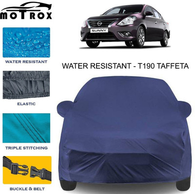 MoTRoX Car Cover For Nissan Sunny (With Mirror Pockets)(Blue)