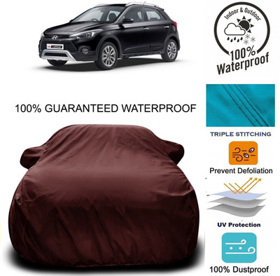 MoTRoX Car Cover For Hyundai i20 Active (With Mirror Pockets)(Maroon)
