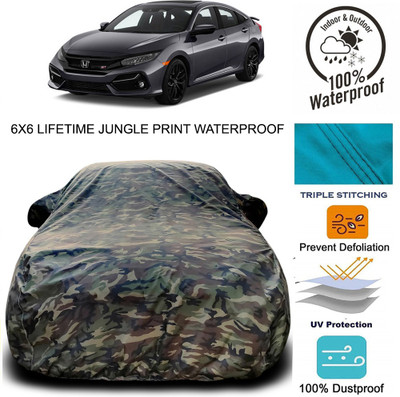 Gavya Car Cover For Honda Civic (With Mirror Pockets)(Multicolor)