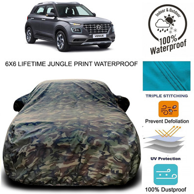 APNEK Car Cover For Hyundai Venue (With Mirror Pockets)(Green)