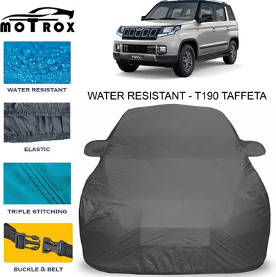 MoTRoX Car Cover For Mahindra TUV300 (With Mirror Pockets)(Grey)