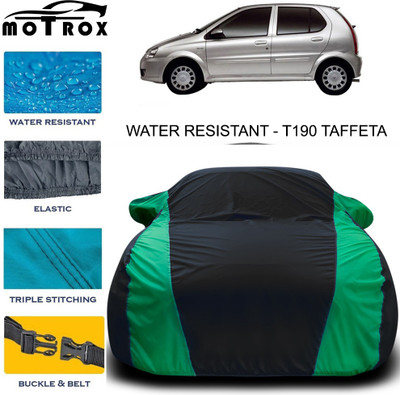 MoTRoX Car Cover For Tata Indica V2 (With Mirror Pockets)(Green)