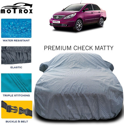MoTRoX Car Cover For Tata Manza (With Mirror Pockets)(Grey)