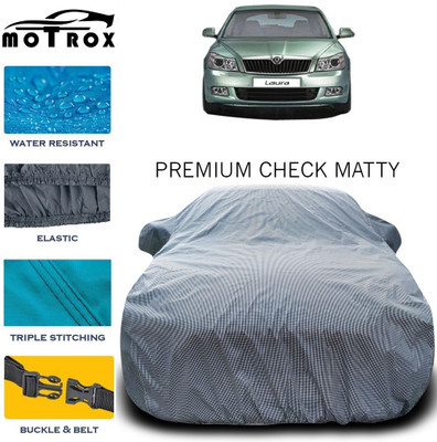 MoTRoX Car Cover For Skoda Laura (With Mirror Pockets)(Grey)