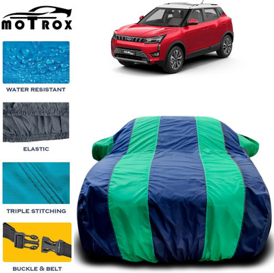 MoTRoX Car Cover For Mahindra XUV 300 (With Mirror Pockets)(Green, Blue)