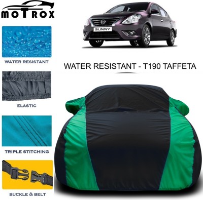 MoTRoX Car Cover For Nissan Sunny (With Mirror Pockets)(Green)