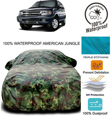 MoTRoX Car Cover For Tata Safari Dicor (With Mirror Pockets)(Multicolor)