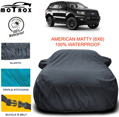 MoTRoX Car Cover For Ford Endeavour (With Mirror Pockets)(Grey)