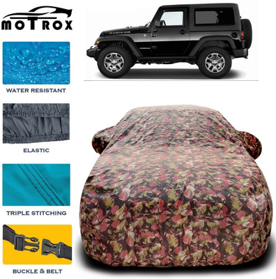 MoTRoX Car Cover For Mahindra Thar (With Mirror Pockets)(Brown)