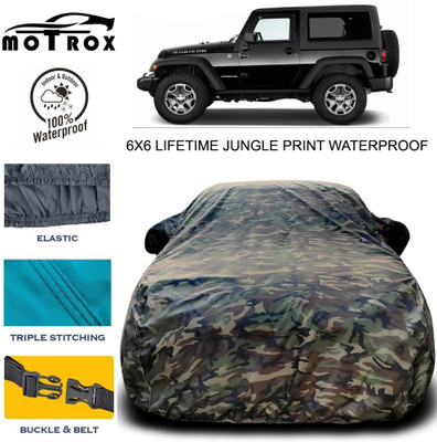 MoTRoX Car Cover For Mahindra Thar (With Mirror Pockets)(Green)