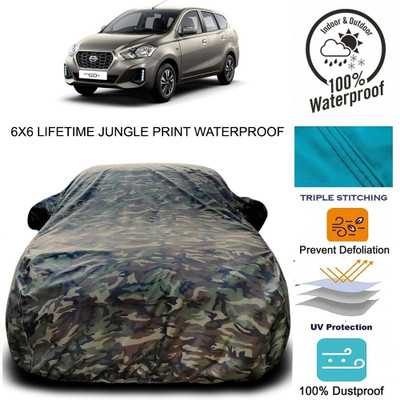 Elegance Car Cover For Datsun Go+ (With Mirror Pockets)(Green)