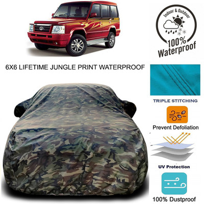 MoTRoX Car Cover For Tata Sumo Gold (With Mirror Pockets)(Green)