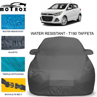 MoTRoX Car Cover For Chevrolet Spark (With Mirror Pockets)(Grey)