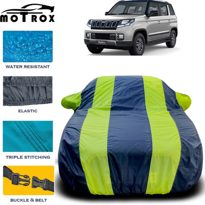 MoTRoX Car Cover For Mahindra TUV300 (With Mirror Pockets)(Green)