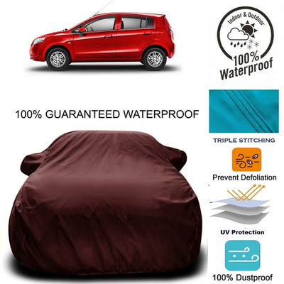 MoTRoX Car Cover For Chevrolet Sail UVA (With Mirror Pockets)(Maroon)